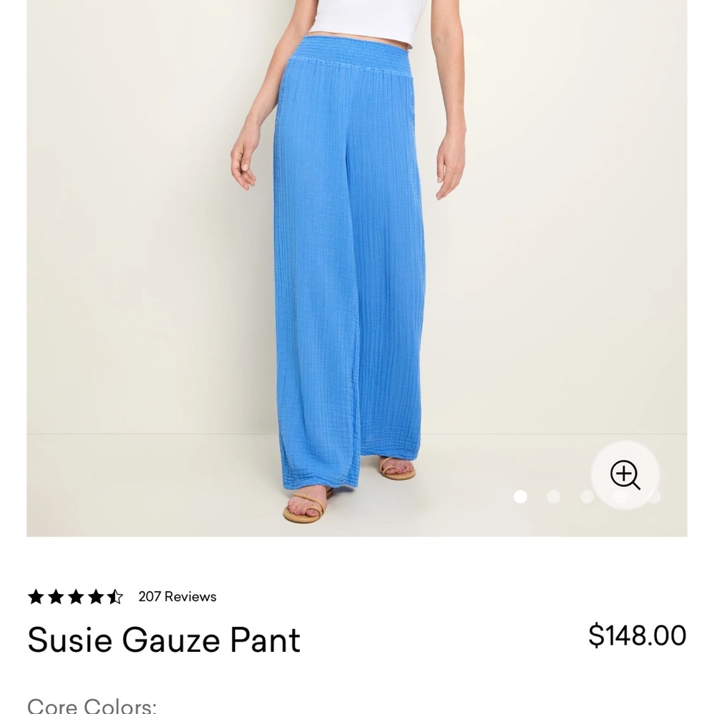 Michael Stars Susie Gauze Pant - Blue